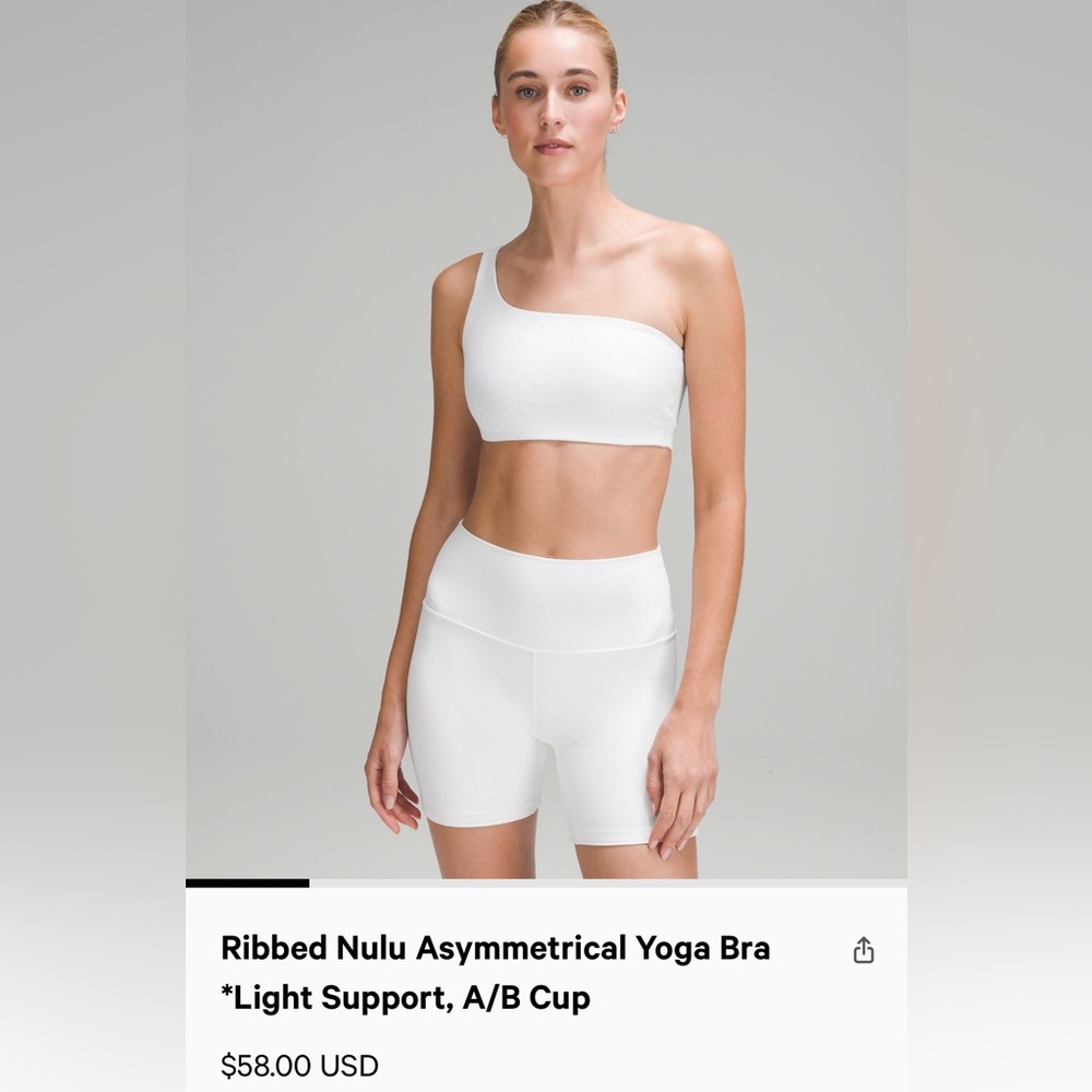 Lululemon Ribbed Asymmetrical Bra - Picture 2 of 3